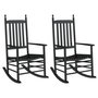 Voir la diapositive 2 : VIDAXL Chaises a bascule avec sieges incurves lot de 2 noir peuplier