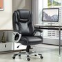 Voir la diapositive 2 : HOMCOM Chaise de bureau direction réglable grand confort - fonction bascule verrouillable - synthétique noir