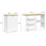 Voir la diapositive 5 : ID MARKET Table de couture pliable à roulettes Meuble pour Machine à Coudre avec 4 étagères
