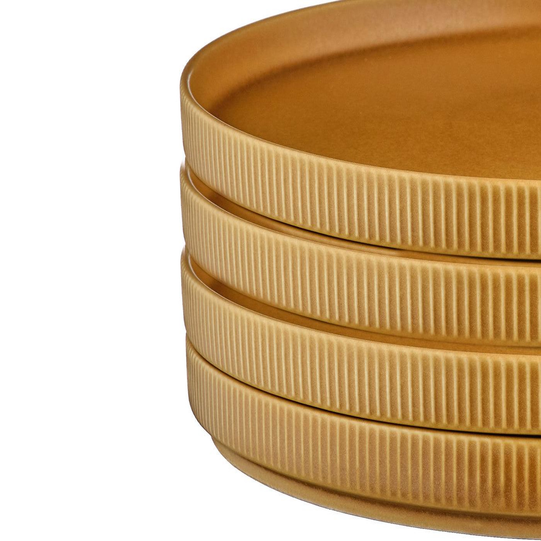 Voir la diapositive 5 : BJORN Assiette scandi ø27,5cm - 4 pièces - ocre