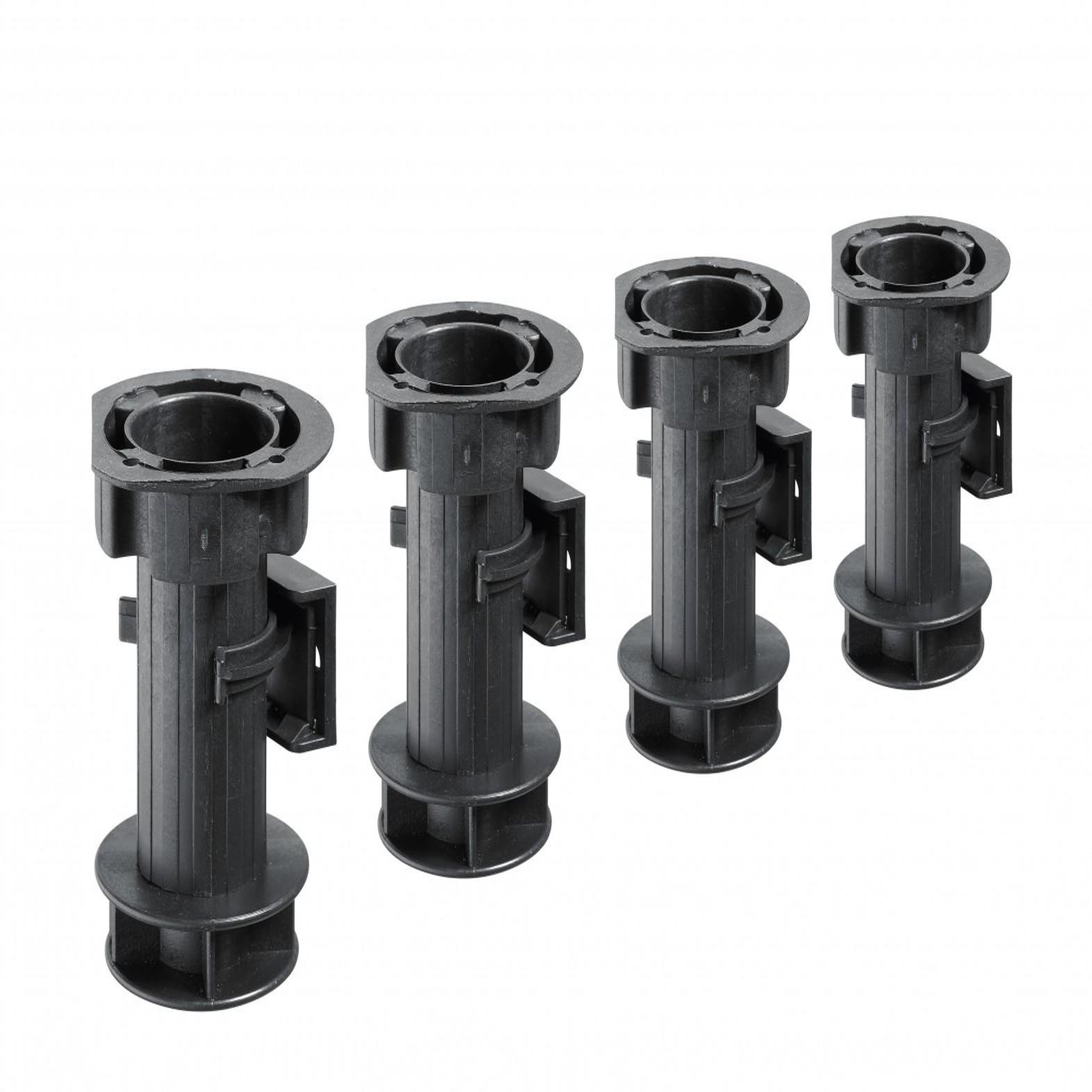 CENTRALE BRICO Lot de 4 pieds plastique à visser H.100