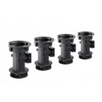 CENTRALE BRICO Lot de 4 pieds plastique à visser H.100