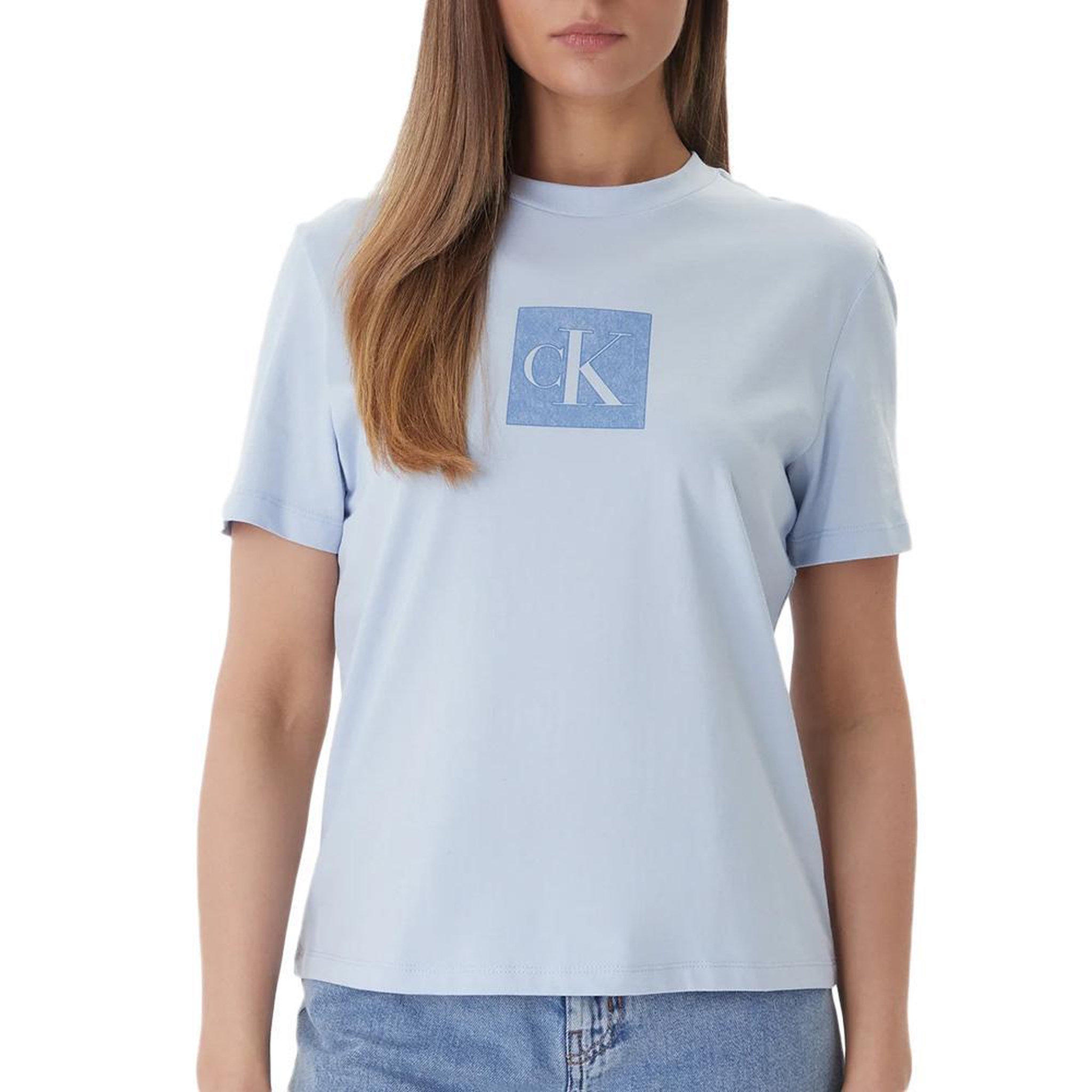 Voir la diapositive 1 : CALVIN KLEIN JEANS T-Shirt Bleu Femme Calvin Klein Jeans Monog