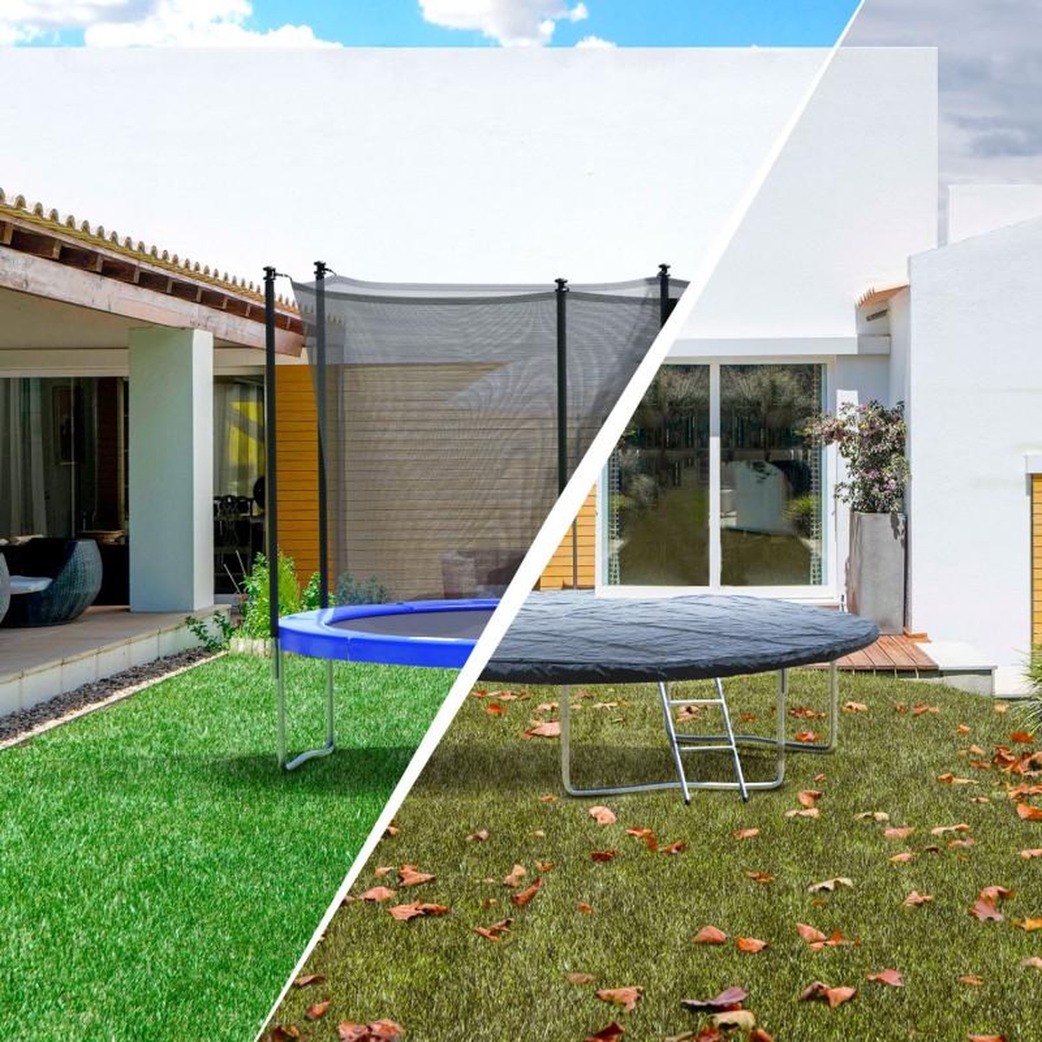 Voir la diapositive 4 : JUMP4FUN Housse de pluie Universelle - Protection pour Trampolines : ø 8Ft