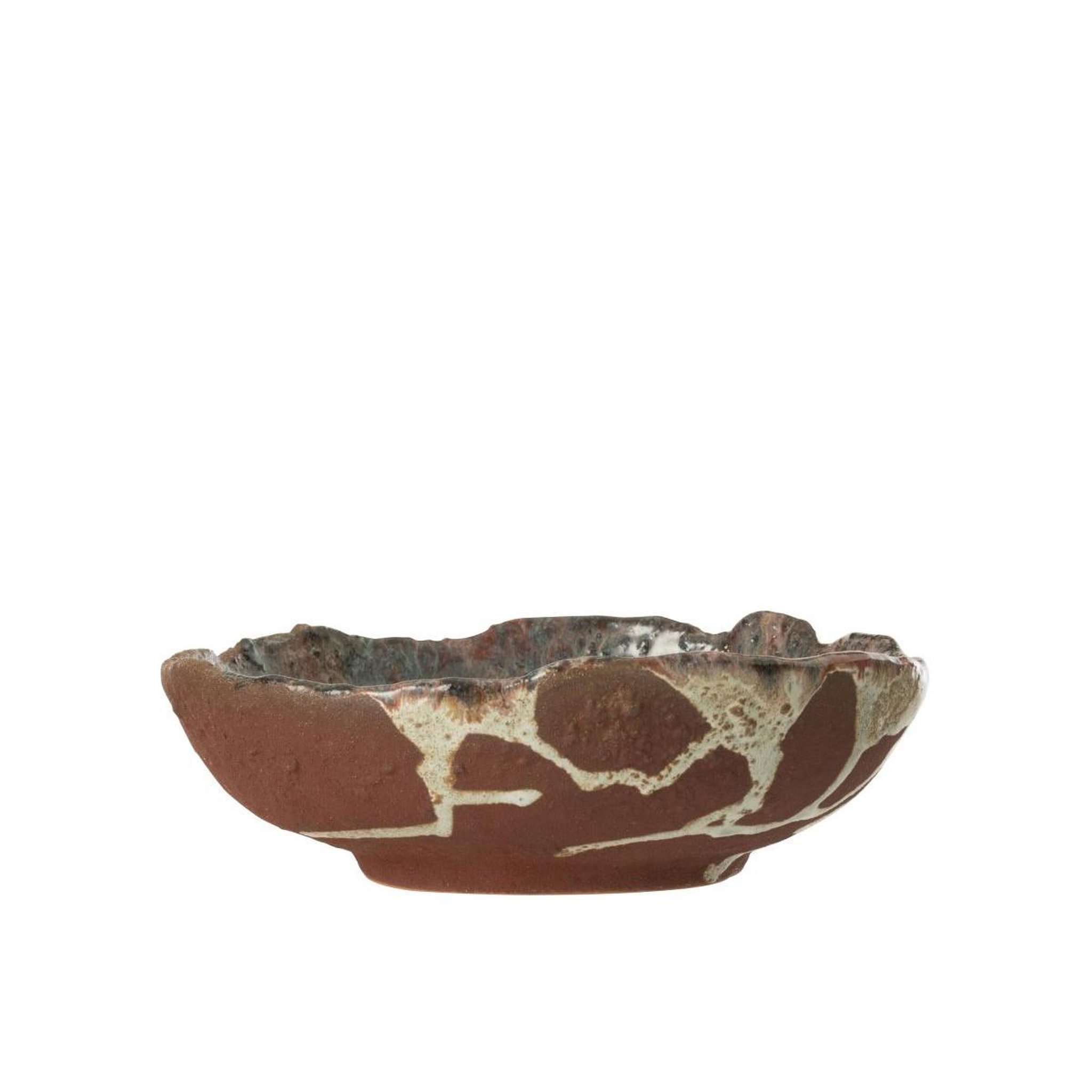 Voir la diapositive 2 : J-LINE Coupelle déco en céramique  naga  20cm rouille