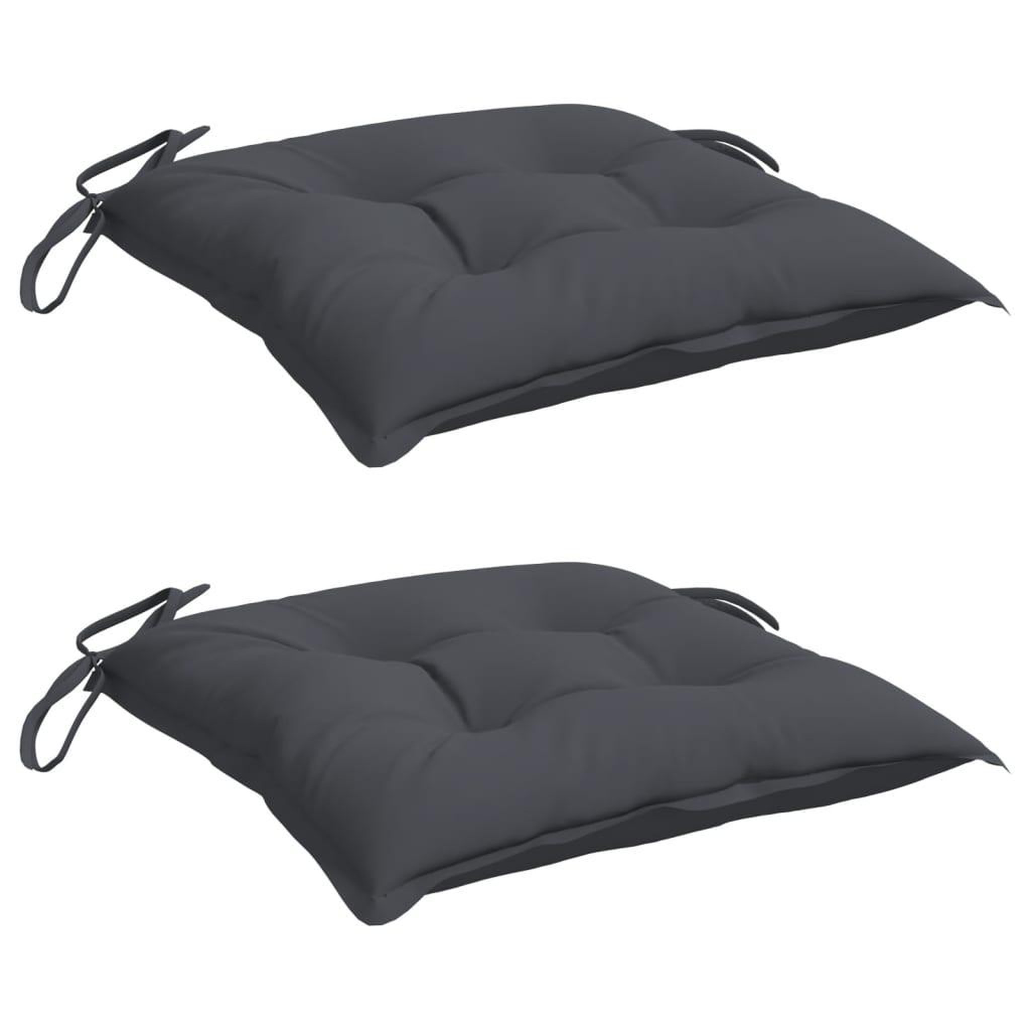 Voir la diapositive 3 : VIDAXL Coussins de chaise lot de 2 anthracite 50x50x7 cm tissu oxford