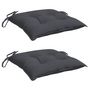 Voir la diapositive 3 : VIDAXL Coussins de chaise lot de 2 anthracite 50x50x7 cm tissu oxford