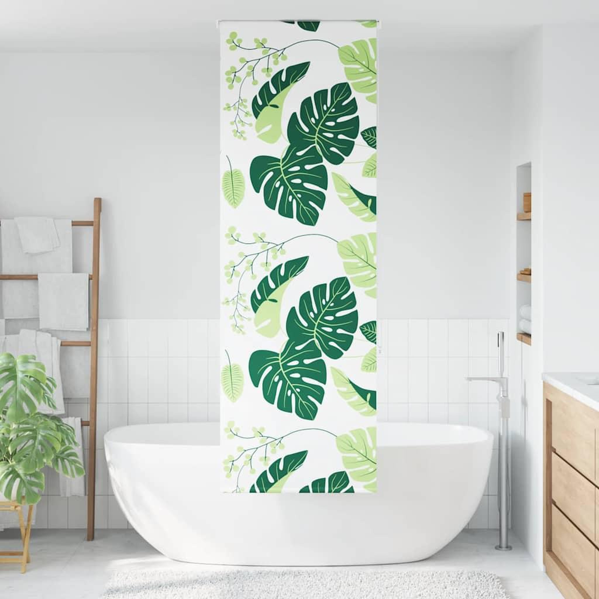 Voir la diapositive 2 : VIDAXL Store enrouleur de douche 80x240 cm largeur du tissu 76 cm
