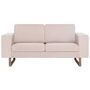 Voir la diapositive 3 : VIDAXL Canape a 2 places Tissu Creme