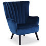 Voir la diapositive 1 : Paris Prix Fauteuil Scandinave Velours  Velvet  94cm Bleu