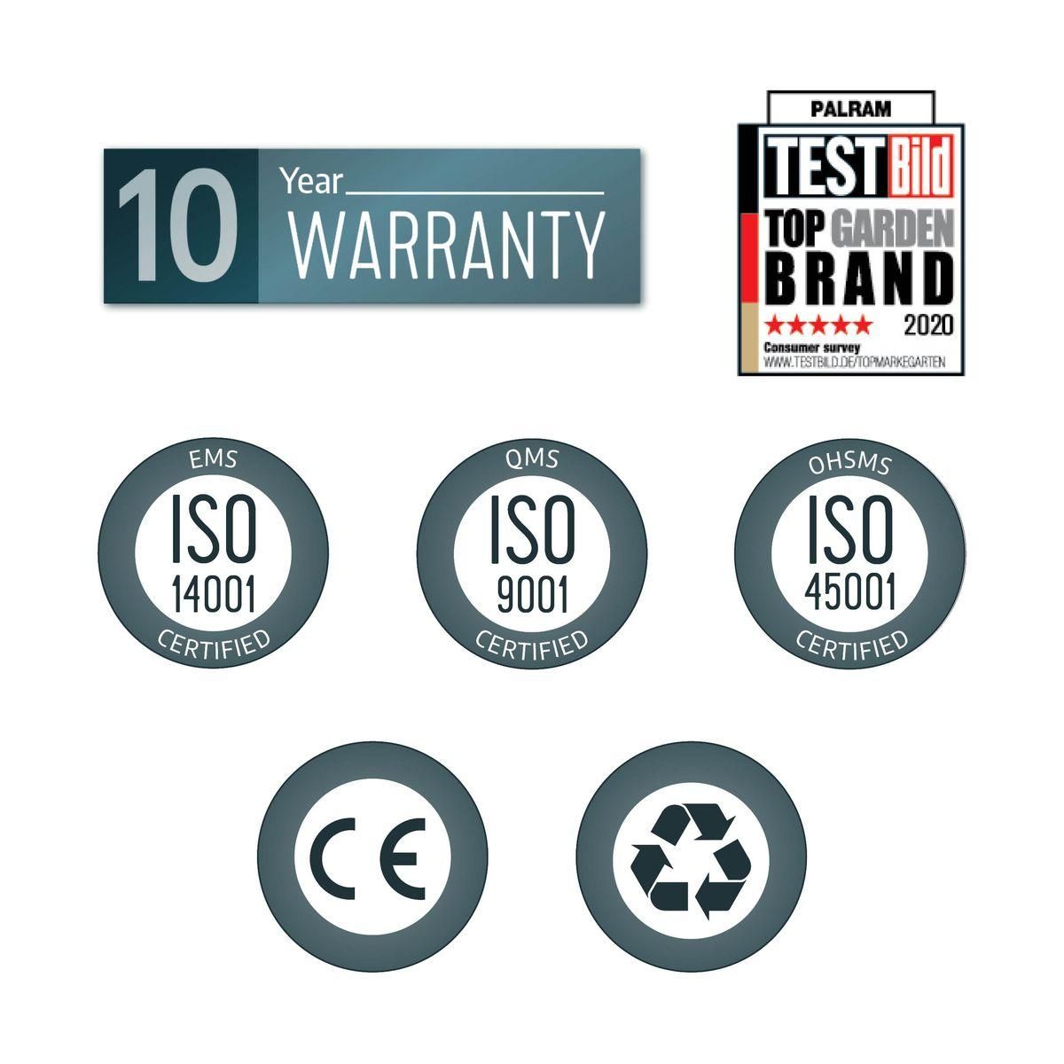 Canopia by PALRAM Carport Aluminium - Anthracite - 13,4m² - ATLAS 5000