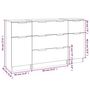 Voir la diapositive 6 : VIDAXL Ensemble de buffets 3 pcs chene fume bois d'ingenierie