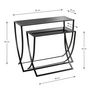 Voir la diapositive 5 : Paris Prix Lot de 2 Tables d'Appoint  Anico  80cm Noir Laqué