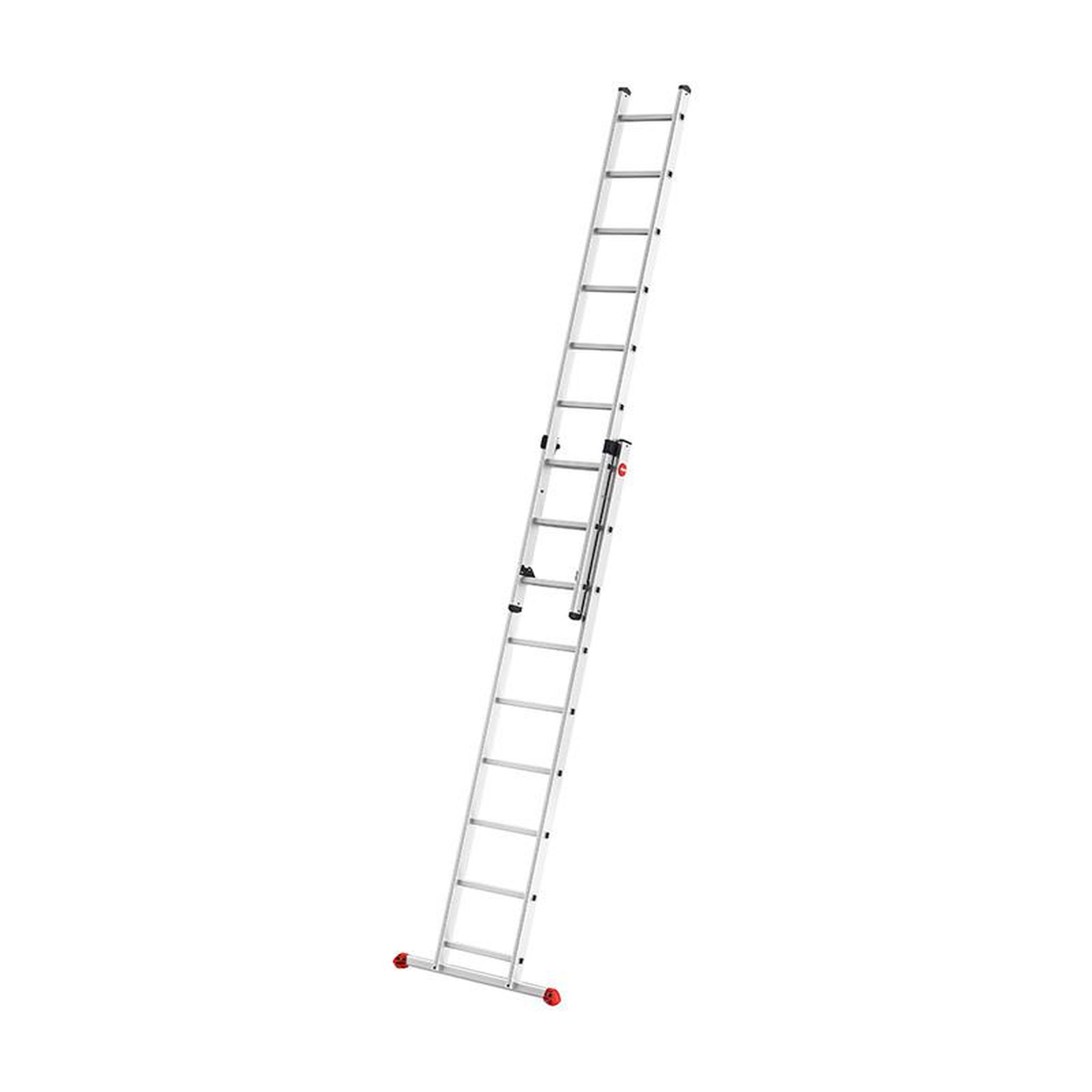 HAILO Echelle coulissante à main 2 plans 2x9 échelons 4,2m/5,15m en aluminium hailo profistep duo