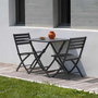 Voir la diapositive 5 : Paris Prix Lot de 2 Chaises de Jardin Pliantes  Marius  82cm Gris Anthracite