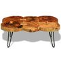 Voir la diapositive 2 : VIDAXL Table basse 35 cm 6 troncs Bois