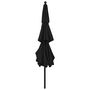 Voir la diapositive 4 : VIDAXL Parasol de jardin a 3 niveaux avec mat en aluminium noir 3,5 m