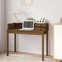 Voir la diapositive 3 : VIDAXL Bureau Marron miel 110x50x93 cm Bois massif de pin