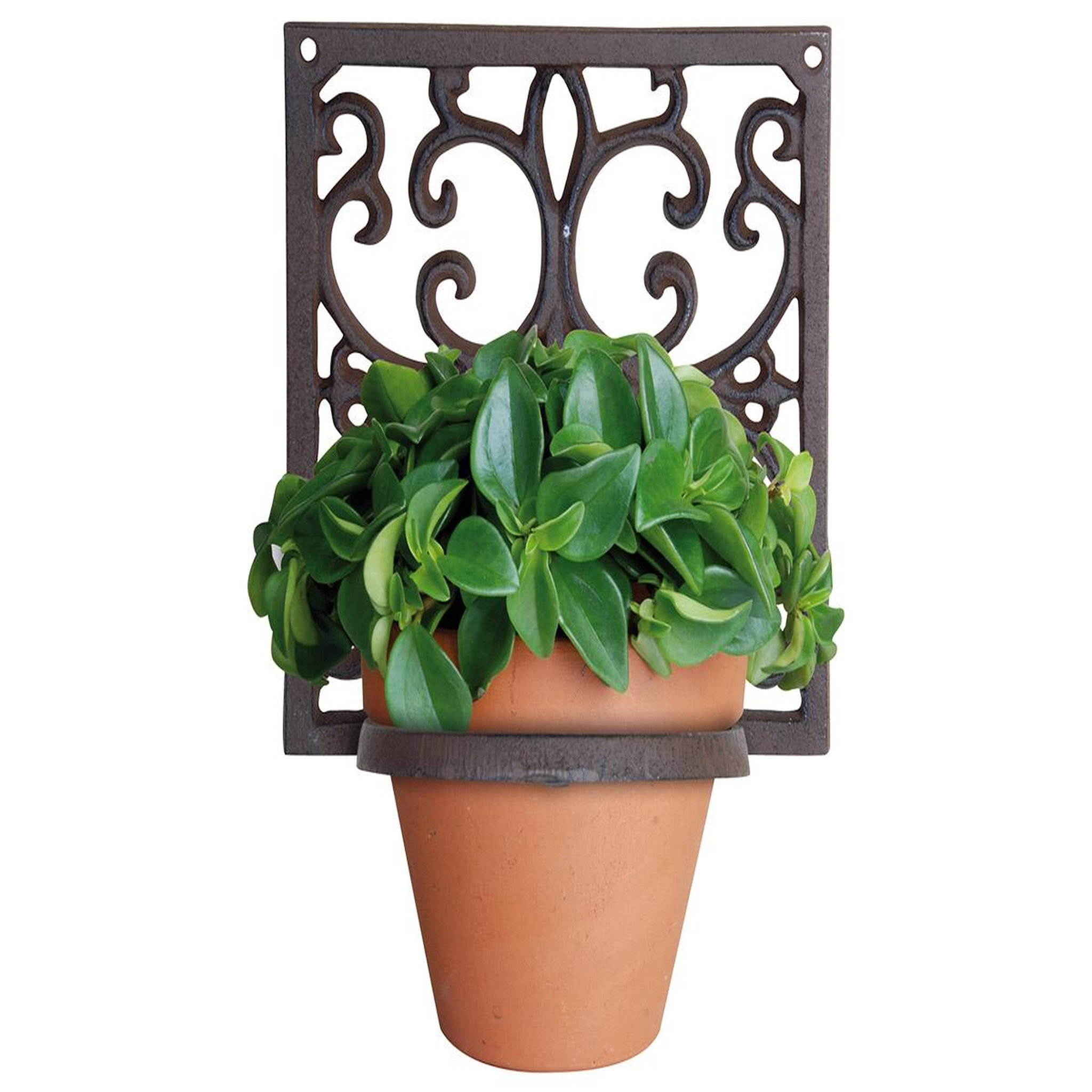 Voir la diapositive 2 : ESSCHERT DESIGN Porte-pot en fonte classique - 19,8 x 16,5 x 20,3 cm - esschert design
