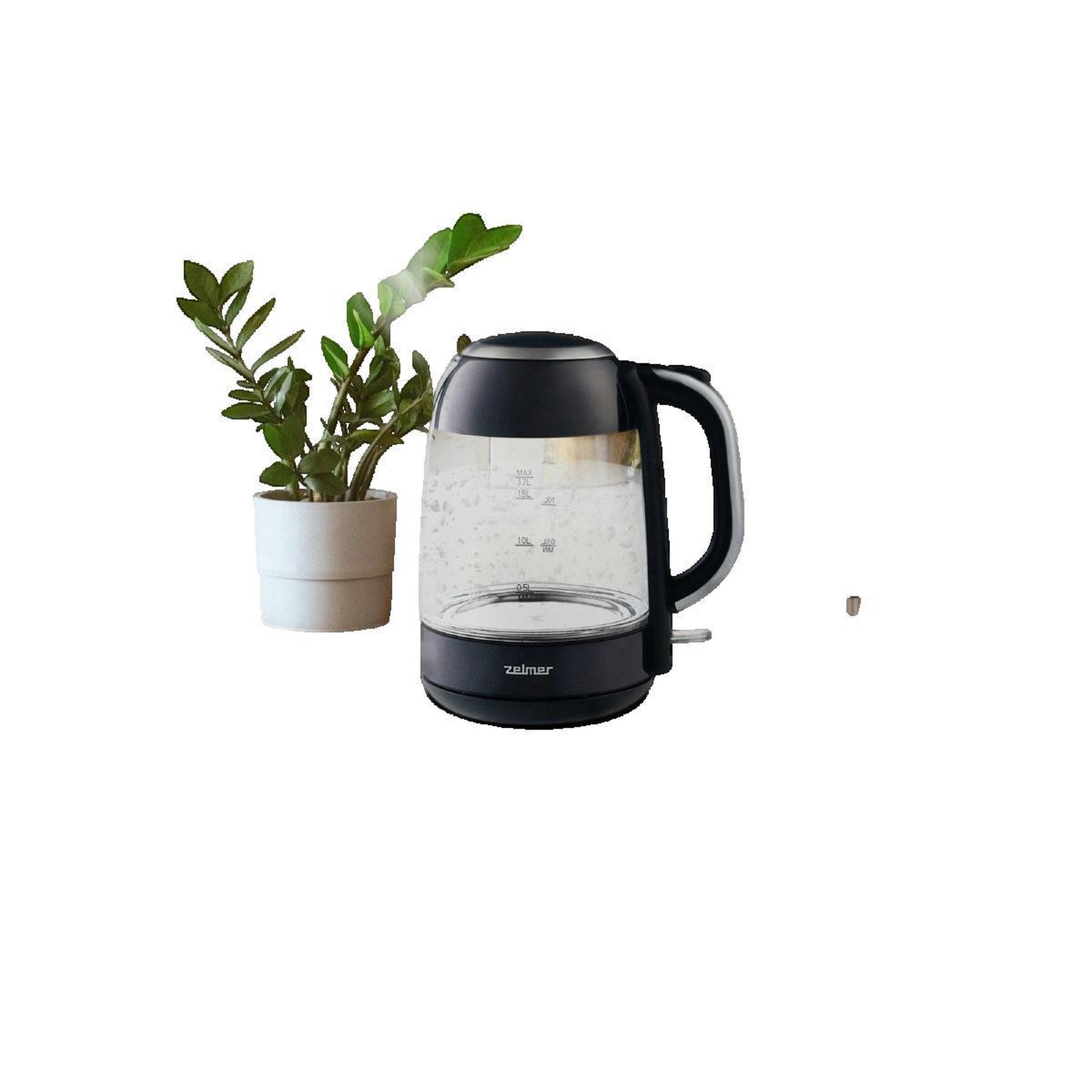 Voir la diapositive 3 : ZELMER Bouilloire Zelmer en acier inoxydable et verre 1,7 litre