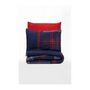 Voir la diapositive 3 : GENERIQUE Parure de lit - 129CTN64403 - 1 housse de couette 220 x 240 cm + 2 taies d'oreiller 60 x 60 cm - 100% coton ranforcé - Rouge