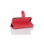amahousse Housse rouge Xiaomi Mi 6 folio grainé fermeture par languette aimantée