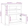 Voir la diapositive 6 : VIDAXL Buffet avec lumieres LED chene sonoma 60x37x67 cm
