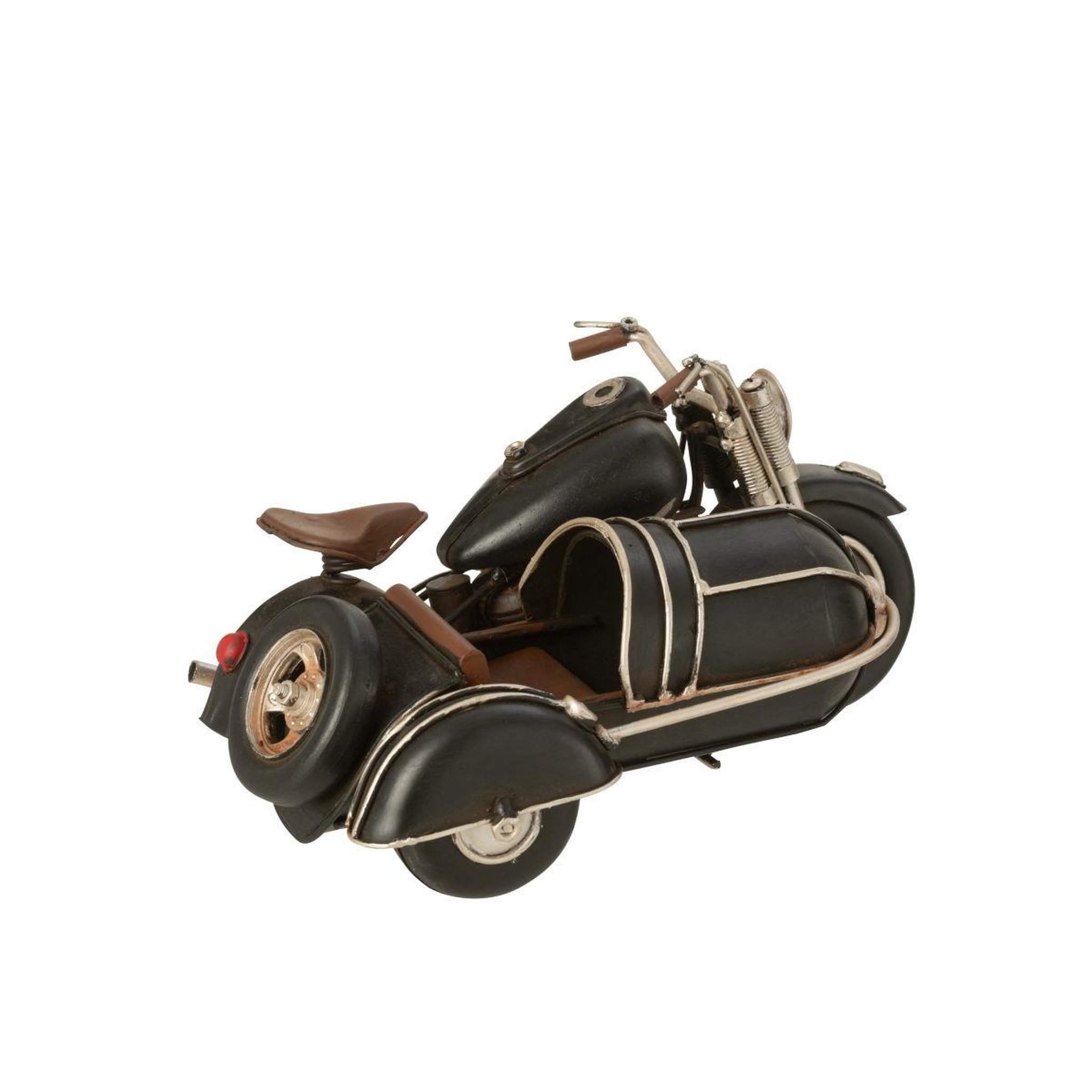 Voir la diapositive 2 : J-LINE Moto déco en métal  antique  26cm noir