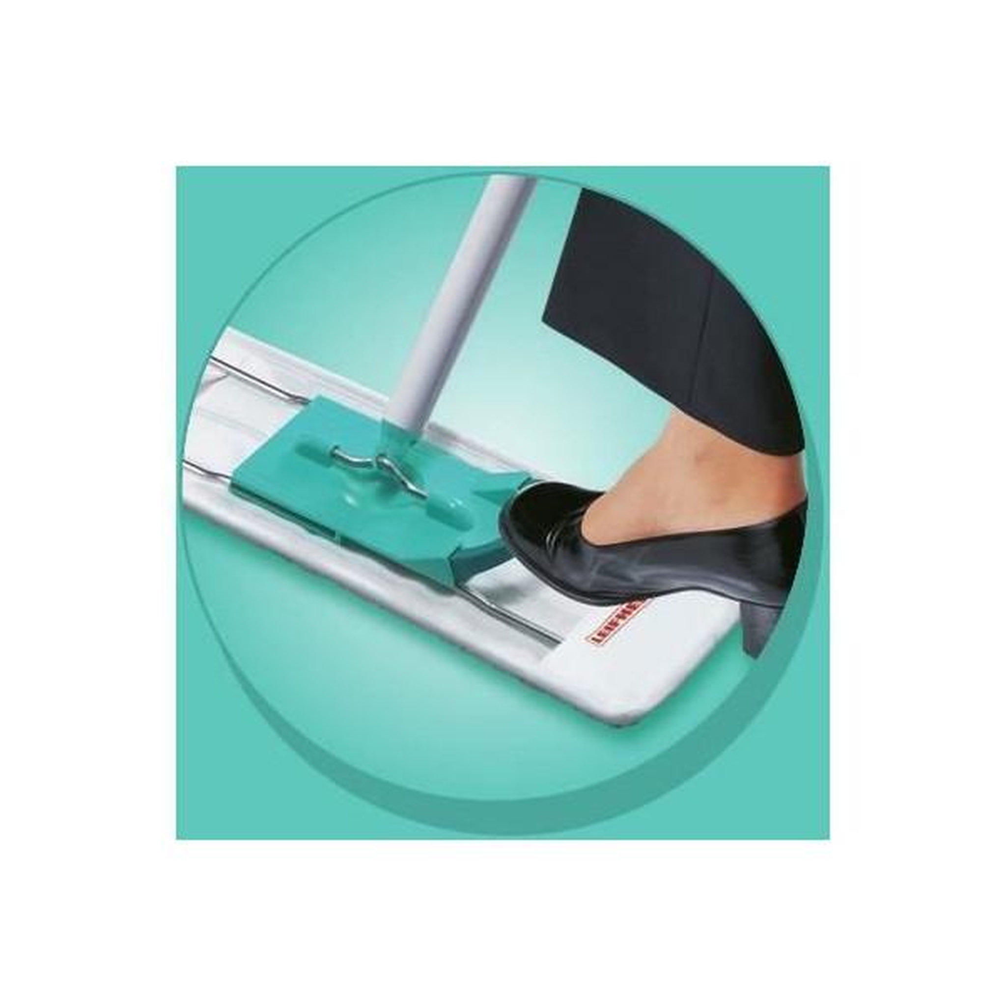 Voir la diapositive 4 : LEIFHEIT Set lave sol avec seau essoreur leifheit profi compact 55092, balai serpilliere a plat 42cm avec housse idéal pour tous sols li