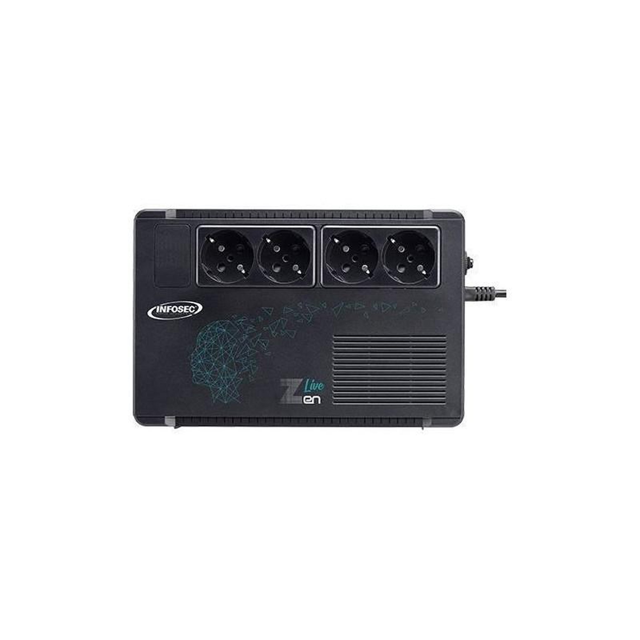 Infosec INFOSEC Zen Live 500 - Onduleur Line Interactive 500 VA 4 Prises FR/SCHUKO - Garantie 2 ans