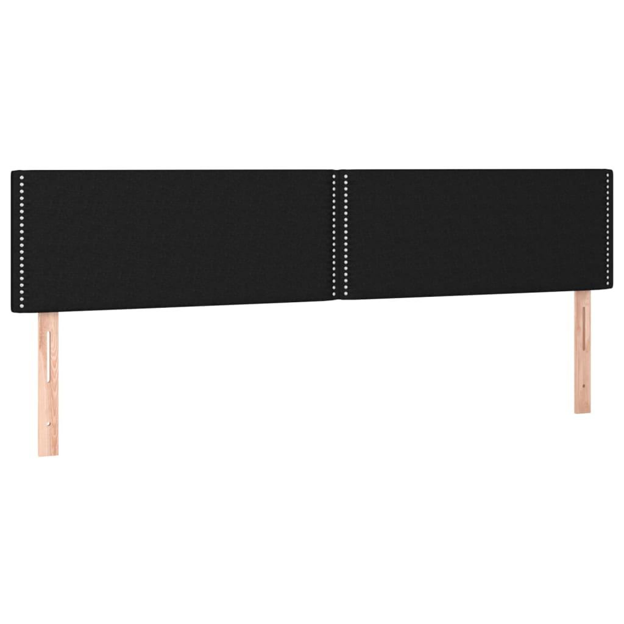 Voir la diapositive 2 : VIDAXL Tetes de lit 2 pcs Noir 80x5x78/88 cm Tissu