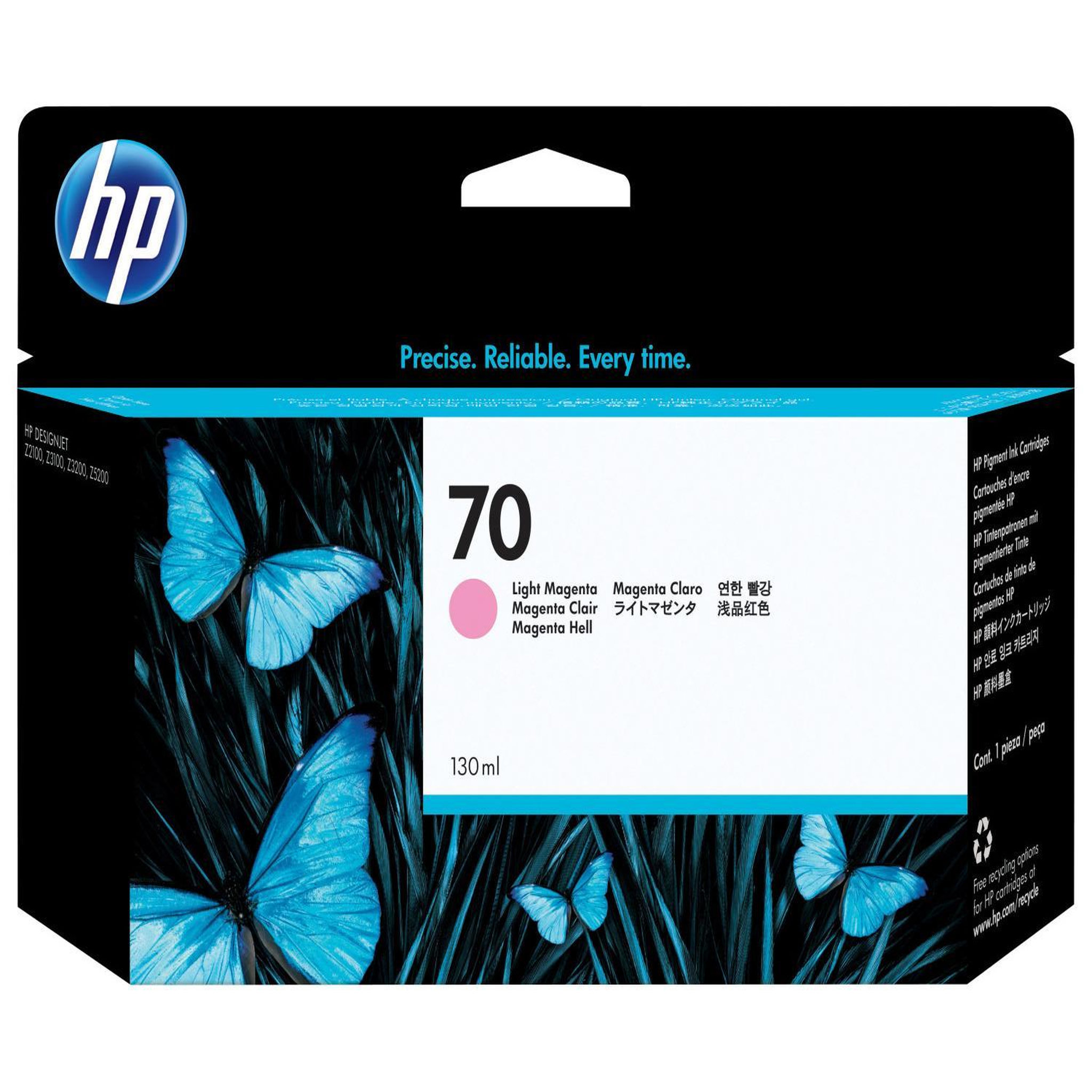 Voir la diapositive 2 : HP Cartouche d'encre HP 70 magenta clair 130 ml pour DesignJet