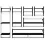 Voir la diapositive 4 : VIDAXL Ensemble d'etageres murales barres 6 pcs noir bois d'ingenierie