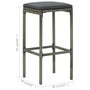 Voir la diapositive 6 : VIDAXL Ensemble de bar de jardin 9 pcs et coussins Resine tressee Gris