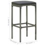 Voir la diapositive 6 : VIDAXL Ensemble de bar de jardin 9 pcs et coussins Resine tressee Gris