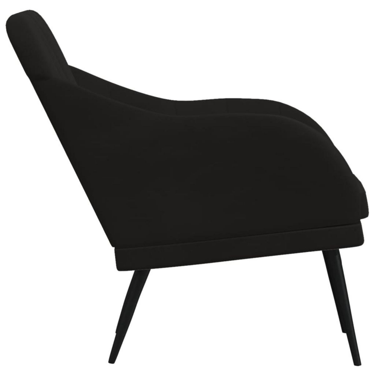 VIDAXL Fauteuil Noir 63x76x80 cm Velours