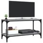 Voir la diapositive 4 : VIDAXL Meuble TV Sonoma gris 80x33x41 cm Bois d'ingenierie et acier