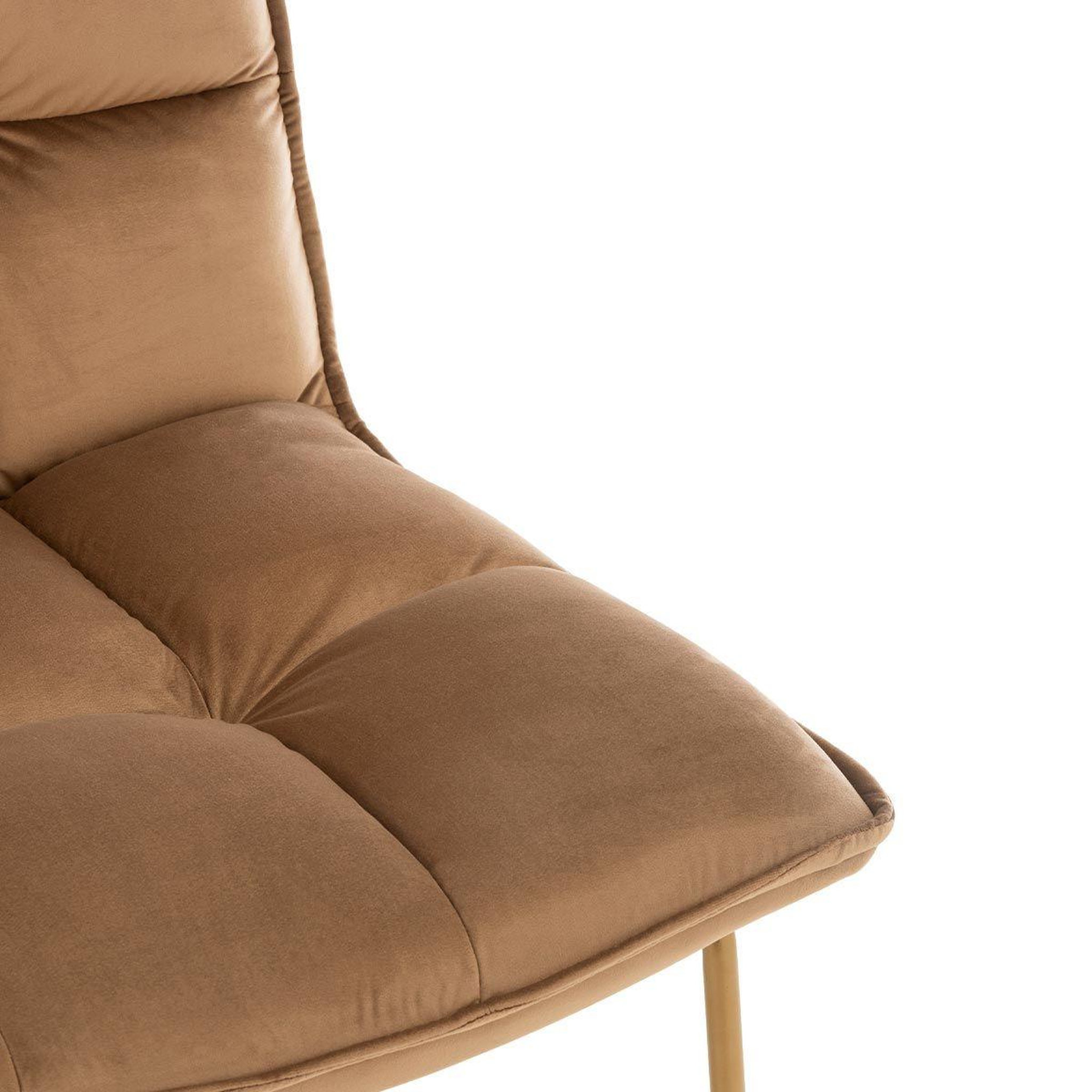Voir la diapositive 6 : J-LINE Fauteuil lounge design  pierre  85cm marron