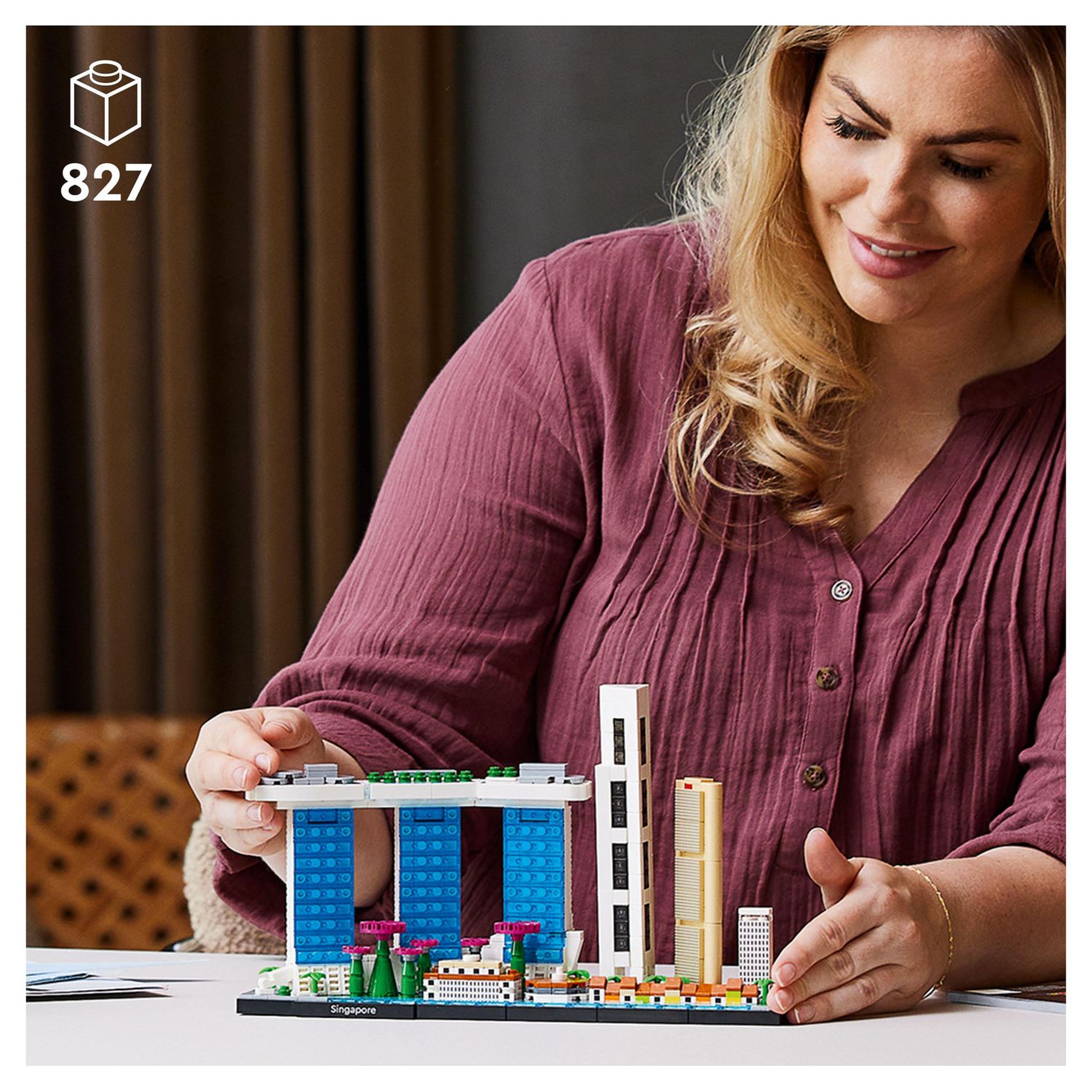 Voir la diapositive 4 : LEGO Architecture 21057 Singapour, Maquette à Construire, Set pour Adultes