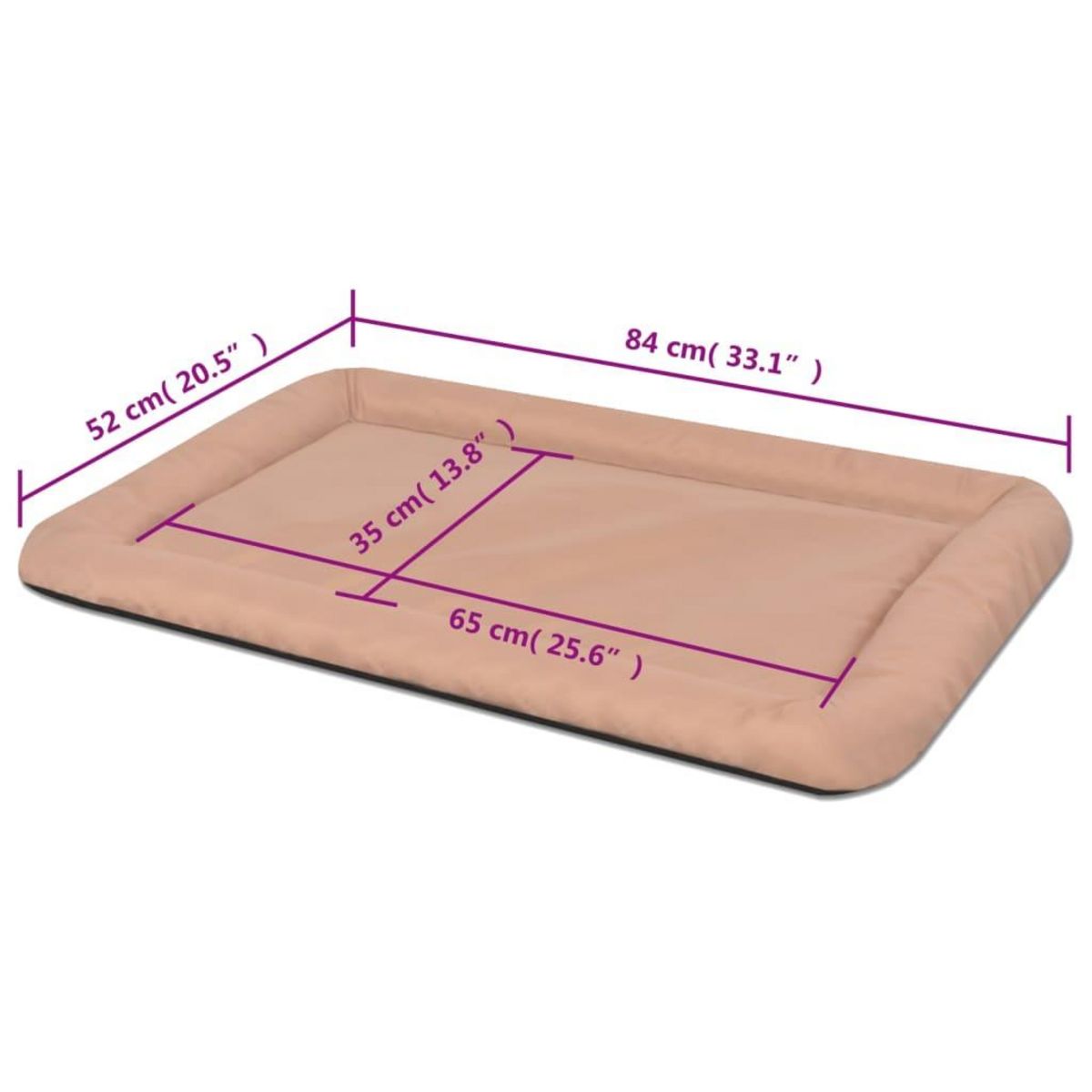 VIDAXL Matelas pour chiens Taille XL Beige