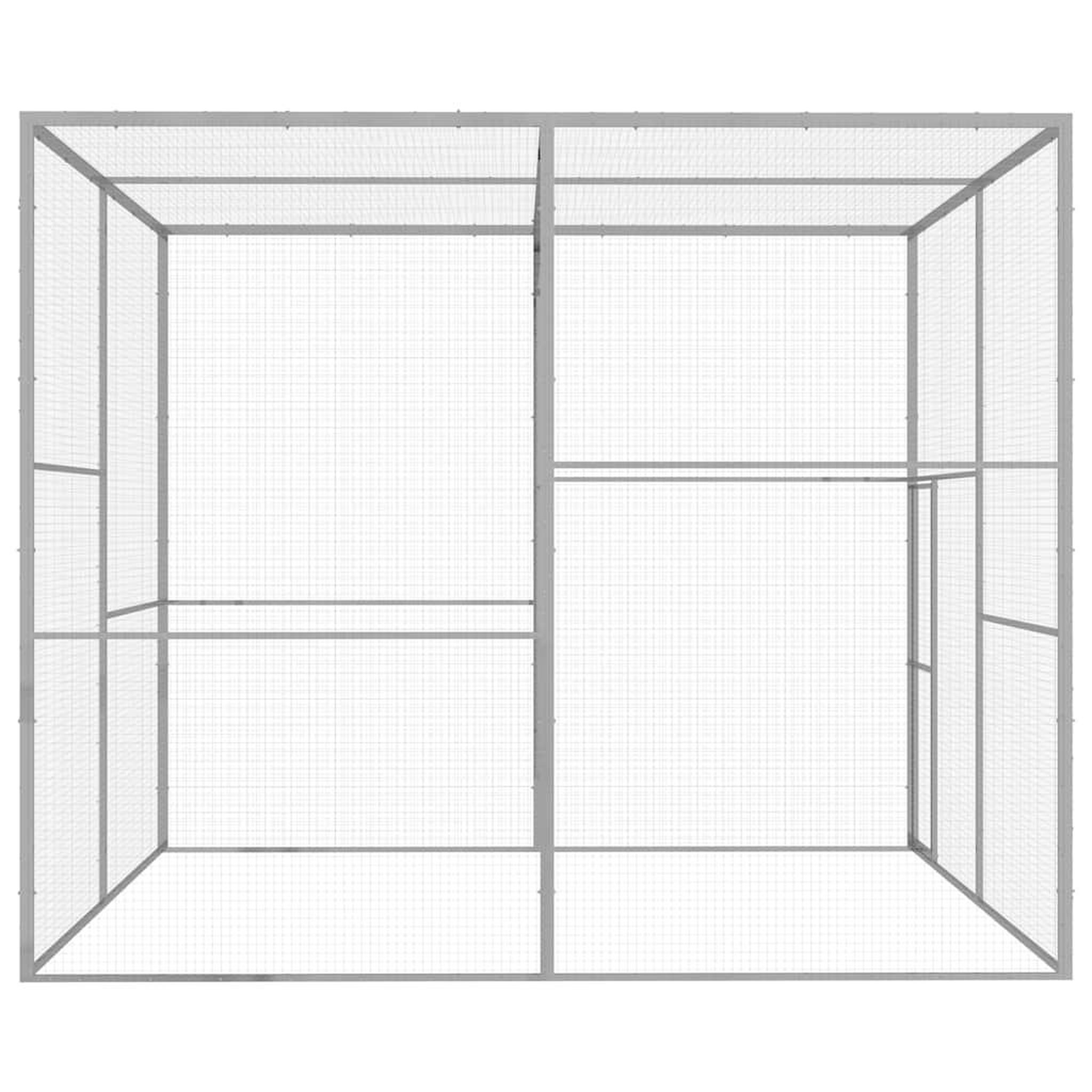 Voir la diapositive 3 : VIDAXL Cage pour chat 3x3x2,5 m Acier galvanise