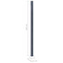 Voir la diapositive 6 : VIDAXL Poteaux de cloture 2 pcs Gris fonce 185 cm Aluminium