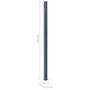 Voir la diapositive 6 : VIDAXL Poteaux de cloture 2 pcs Gris fonce 185 cm Aluminium