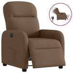 VIDAXL Fauteuil inclinable electrique Marron Tissu