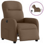 Voir la diapositive 1 : VIDAXL Fauteuil inclinable electrique Marron Tissu