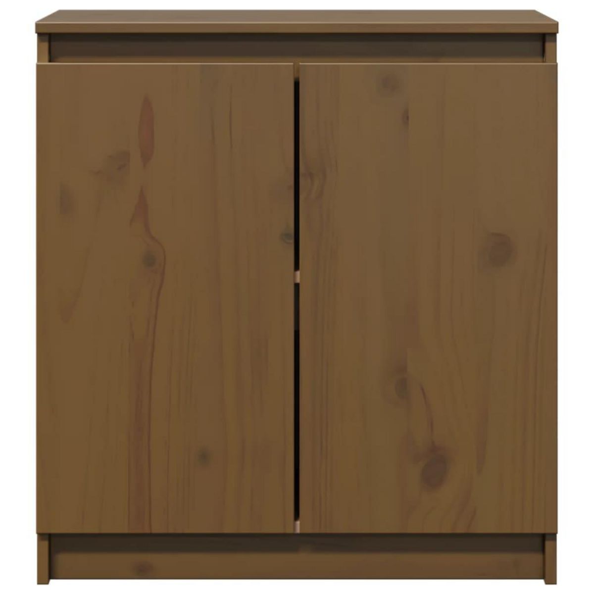 VIDAXL Armoire laterale marron miel 60x36x65 cm bois de pin massif