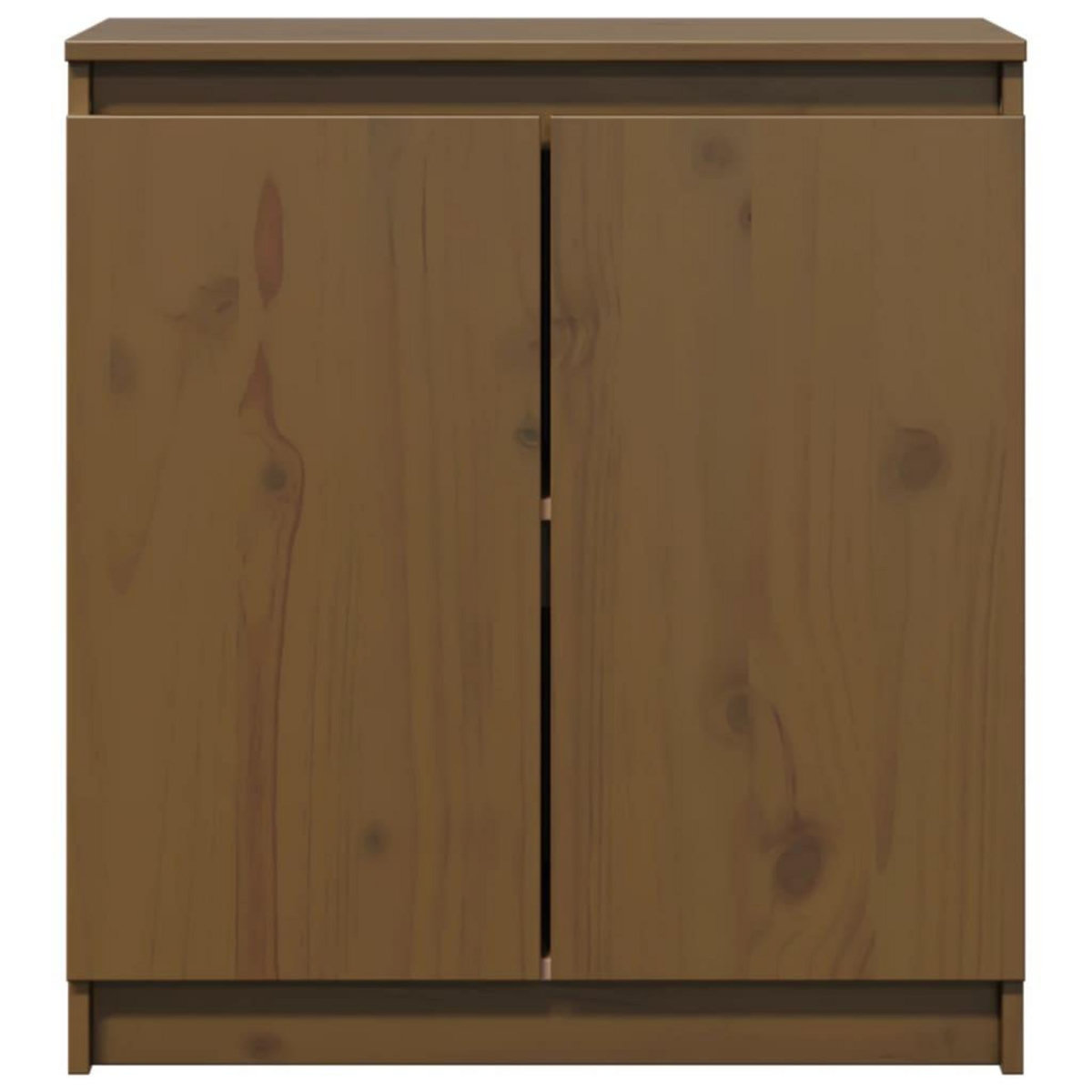 VIDAXL Armoire laterale marron miel 60x36x65 cm bois de pin massif