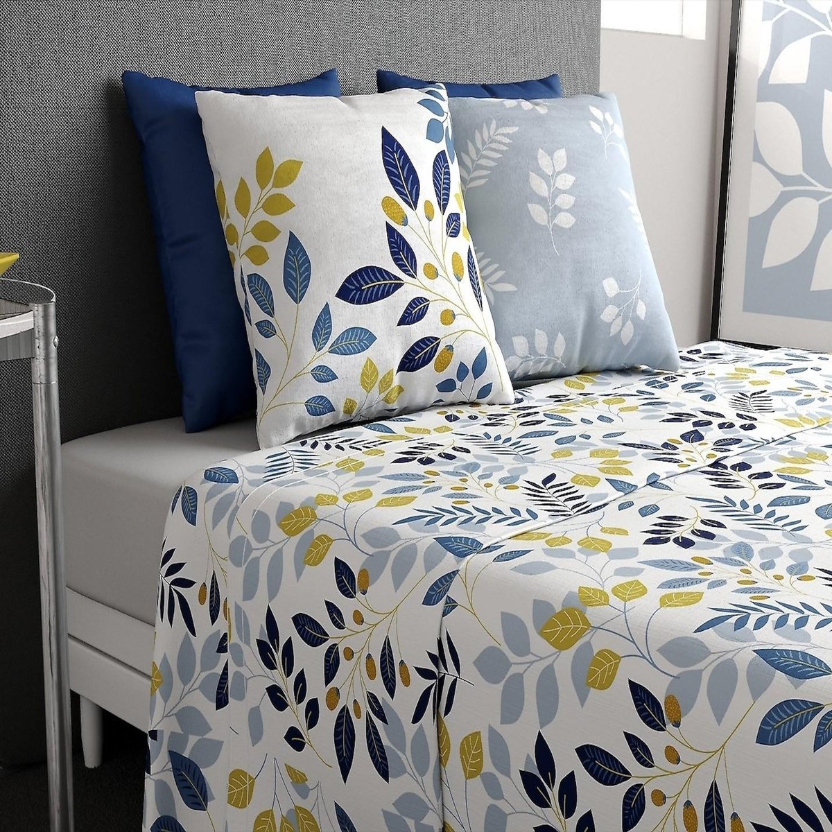 ATELIER DU COTON Parure de drap plat, drap housse 100% coton 57fils-chloé