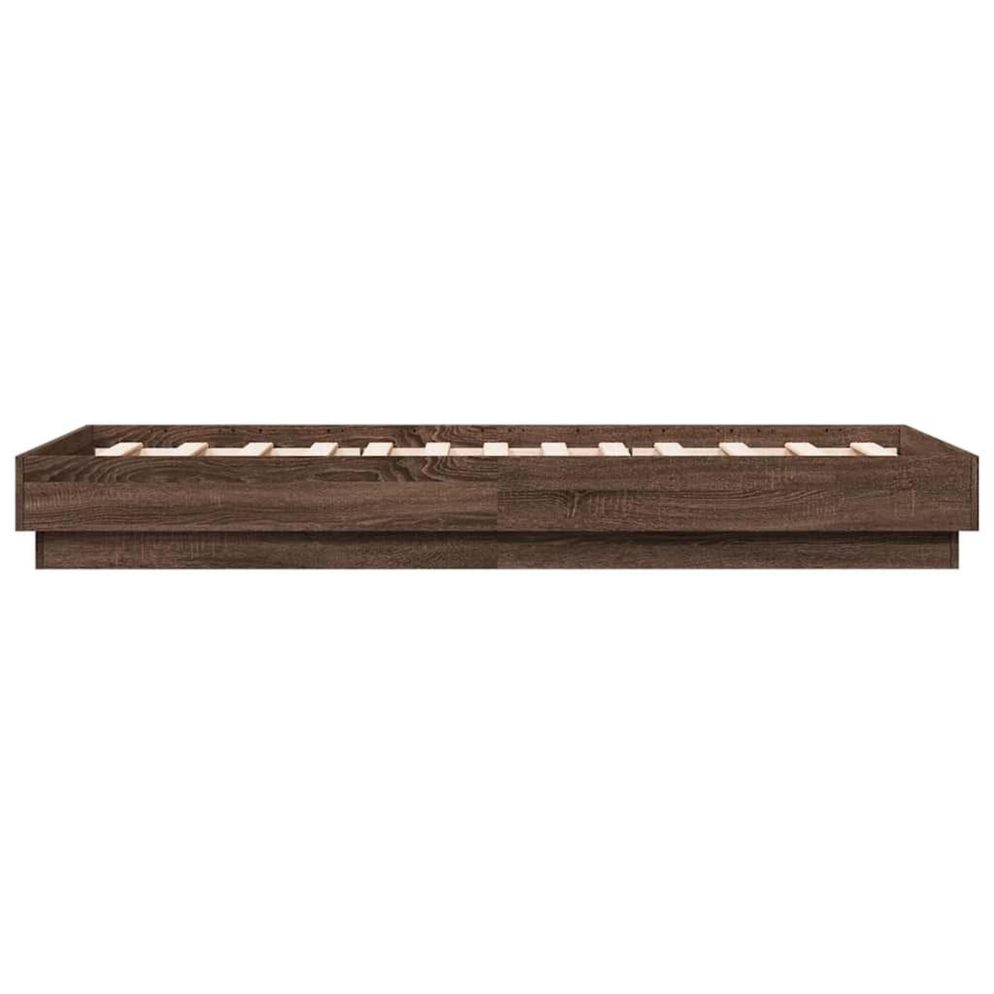Voir la diapositive 5 : VIDAXL Cadre de lit sans matelas chene marron 90x190cm bois ingenierie