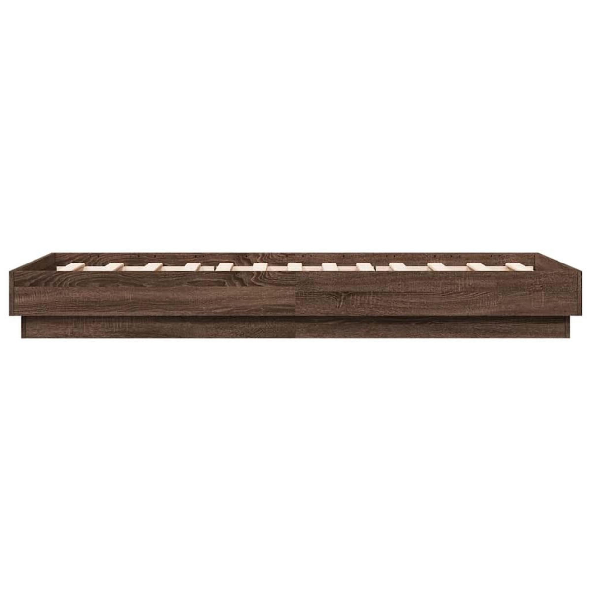VIDAXL Cadre de lit sans matelas chene marron 90x190cm bois ingenierie